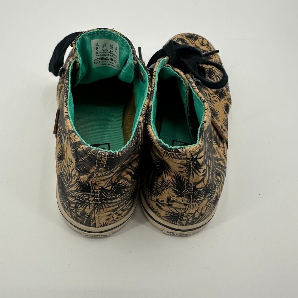 Vans Camryn Slim Sneaker Shoes Women's US 6 Khaki Palm Tress Lace Up VN-OSDVEFH - Picture 3 of 7